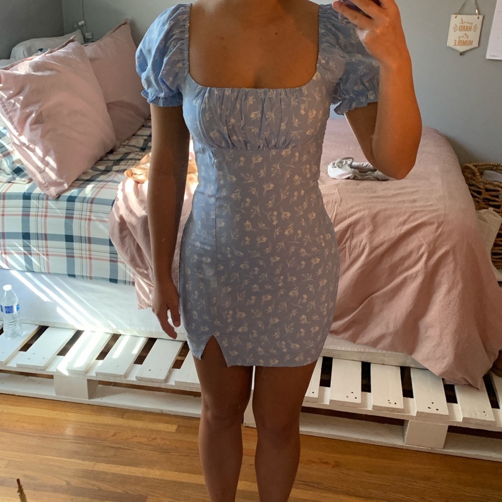 BRAND NEW light blue floral dress